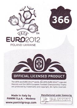 2012 Panini UEFA Euro 2012 Stickers - German #366 Aiden McGeady Back