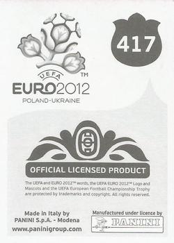 2012 Panini UEFA Euro 2012 Stickers - German #417 Marko Dević Back