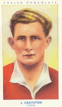 1939 Tobler Chocolate Famous Footballers #16 Jack Crayston Front