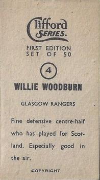 1950 Clifford Footballers #4 Willie Woodburn Back