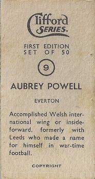 1950 Clifford Footballers #9 Aubrey Powell Back