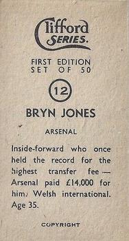1950 Clifford Footballers #12 Bryn Jones Back