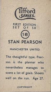 1950 Clifford Footballers #18 Stan Pearson Back