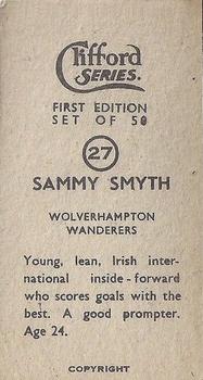 1950 Clifford Footballers #27 Sammy Smyth Back