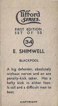 1950 Clifford Footballers #34 Eddie Shimwell Back