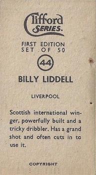 1950 Clifford Footballers #44 Billy Liddell Back