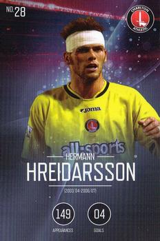 2015-16 Charlton Athletic F.C. 110-Year Anniversary Card Collection #28 Hermann Hreidarsson Front