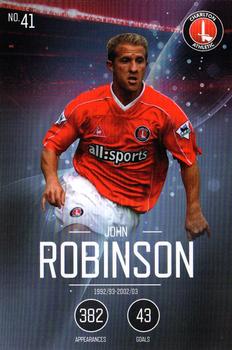 2015-16 Charlton Athletic F.C. 110-Year Anniversary Card Collection #41 John Robinson Front
