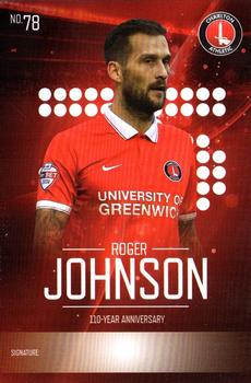 2015-16 Charlton Athletic F.C. 110-Year Anniversary Card Collection #78 Roger Johnson Front