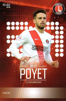 2015-16 Charlton Athletic F.C. 110-Year Anniversary Card Collection #91 Diego Poyet Front