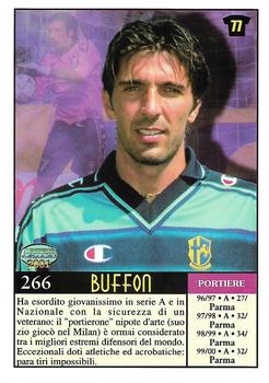 2000-01 Le Schede del Calcio 2001 Mundicromo #266 Gianluigi Buffon Back