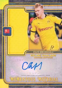 2019-20 Topps Museum Collection Bundesliga - Autograph Jumbo Relics Gold #AJR-EH Erling Haaland Front
