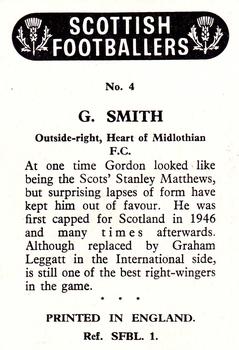 1960 Chix Confectionery Scottish Footballers #4 Gordon Smith Back