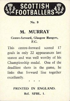 1960 Chix Confectionery Scottish Footballers #9 Max Murray Back