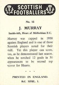 1960 Chix Confectionery Scottish Footballers #15 Jim Murray Back
