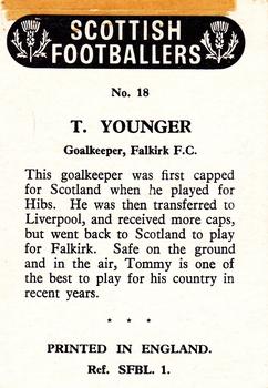 1960 Chix Confectionery Scottish Footballers #18 Tommy Younger Back