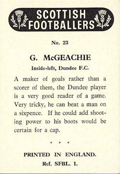 1960 Chix Confectionery Scottish Footballers #23 George McGeachie Back