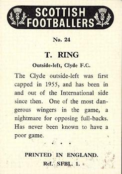 1960 Chix Confectionery Scottish Footballers #24 Tommy Ring Back