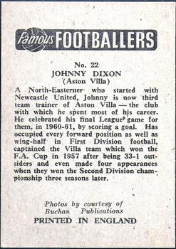 1961-62 Chix Confectionery Famous Footballers #22 Johnny Dixon Back