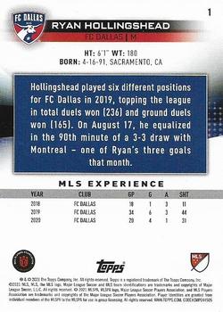 2021 Topps MLS #1 Ryan Hollingshead Back