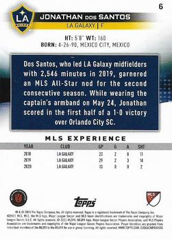 2021 Topps MLS #6 Jonathan dos Santos Back