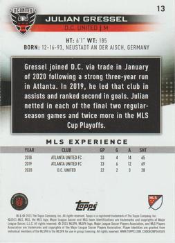2021 Topps MLS #13 Julian Gressel Back
