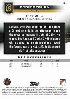 2021 Topps MLS #30 Eddie Segura Back