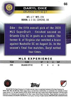 2021 Topps MLS #66 Daryl Dike Back