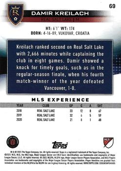 2021 Topps MLS #69 Damir Kreilach Back