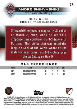 2021 Topps MLS #75 Andre Shinyashiki Back