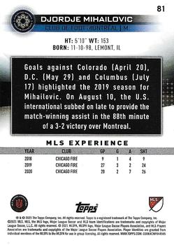 2021 Topps MLS #81 Djordje Mihailovic Back