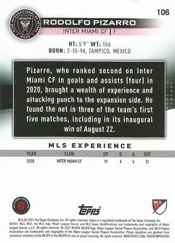 2021 Topps MLS #106 Rodolfo Pizarro Back