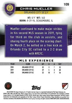 2021 Topps MLS #109 Chris Mueller Back