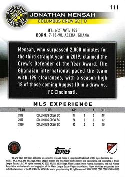 2021 Topps MLS #111 Jonathan Mensah Back