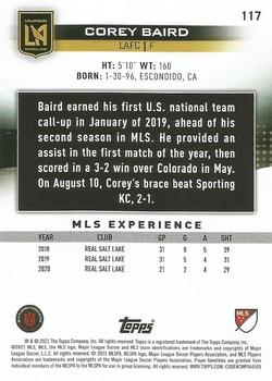 2021 Topps MLS #117 Corey Baird Back