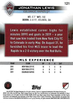 2021 Topps MLS #121 Jonathan Lewis Back