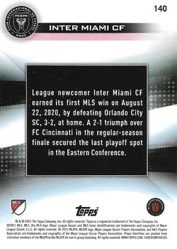 2021 Topps MLS #140 Inter Miami CF Back