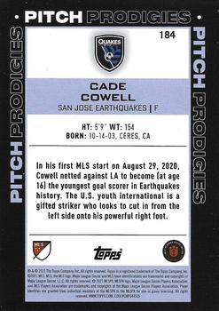 2021 Topps MLS #184 Cade Cowell Back