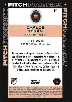 2021 Topps MLS #194 Carlos Terán Back