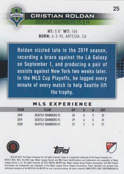 2021 Topps MLS #25 Cristian Roldan Back