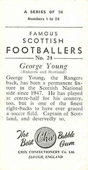 1954 Chix Confectionery Scottish Footballers #24 George Young Back