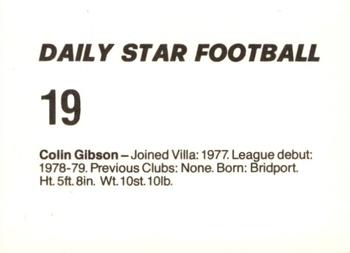 1980-81 Daily Star Football #19 Colin Gibson Back