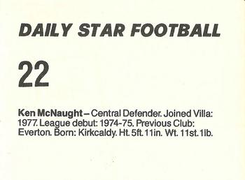 1980-81 Daily Star Football #22 Ken McNaught Back