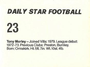 1980-81 Daily Star Football #23 Tony Morley Back