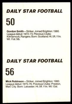 1980-81 Daily Star Football #50 Gordon Smith Back