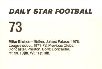 1980-81 Daily Star Football #73 Mike Elwiss Back