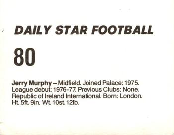 1980-81 Daily Star Football #80 Jerry Murphy Back