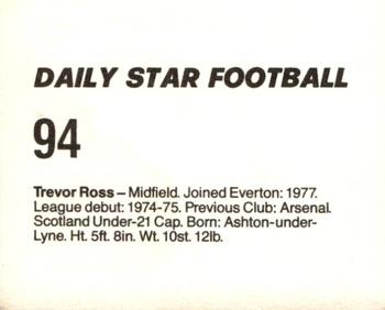 1980-81 Daily Star Football #94 Trevor Ross Back