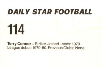 1980-81 Daily Star Football #114 Terry Connor Back