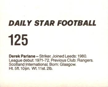 1980-81 Daily Star Football #125 Derek Parlane Back